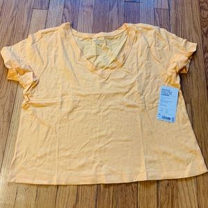 Athleta Organic Daily Crop V-Neck Tee